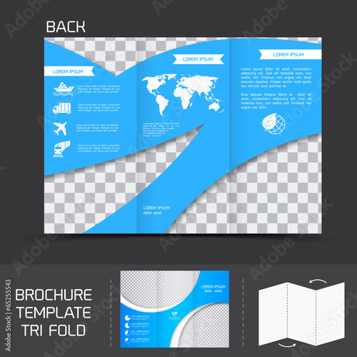 Brochure template tri fold