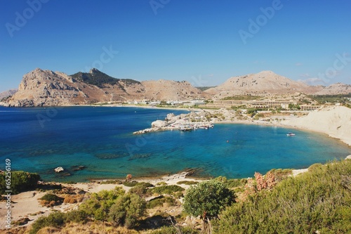 View of the coast in Kolymbia, Rhodes