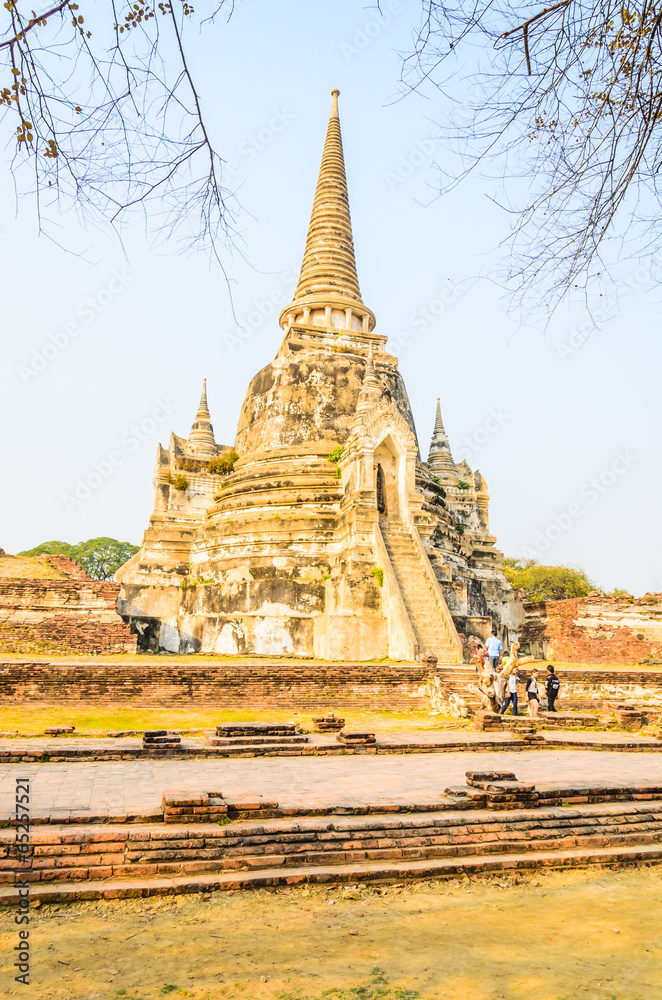 Fototapeta premium Wat Phra Si Sanphet temple at ayutthaya Thailand