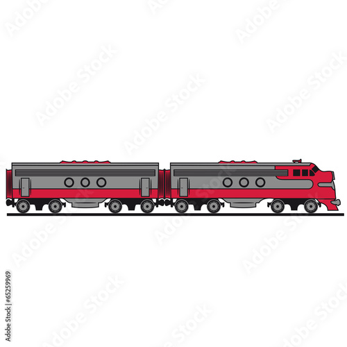 Zug Eisenbahn Diesellok Wagon
