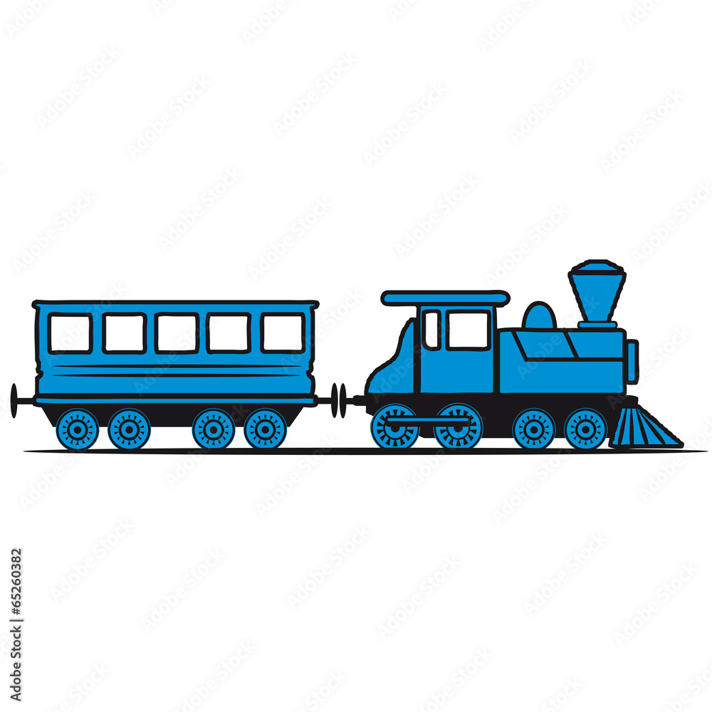 Zug Eisenbahn Dampflok Wagon Stock Illustration | Adobe Stock