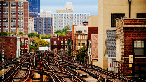 Chicago Train Tracks Urban
