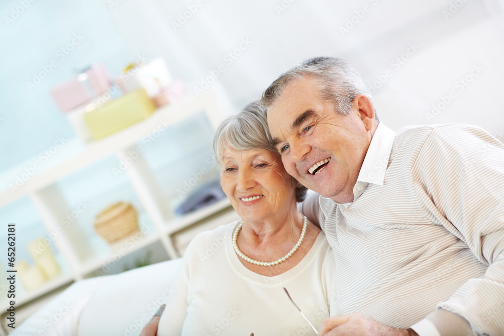 Senior couple at home