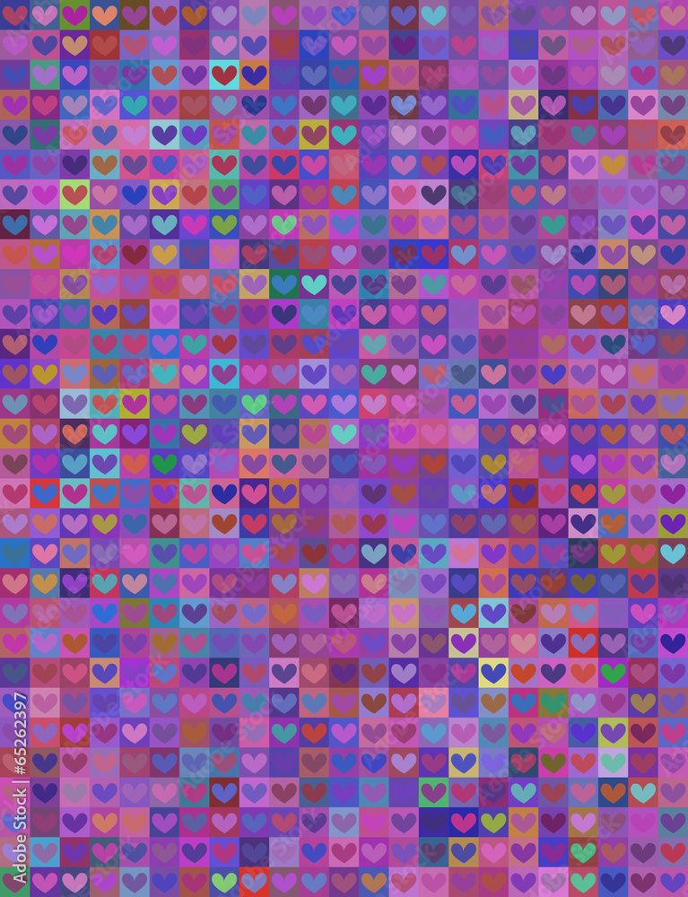 Fototapeta premium Seamless heart shape image-violet spectrum