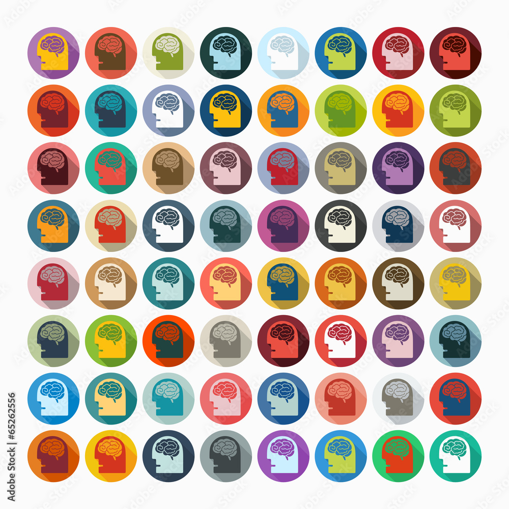 Flat design: head Flat design: head