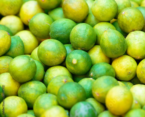 Fresh limes on sale in the market