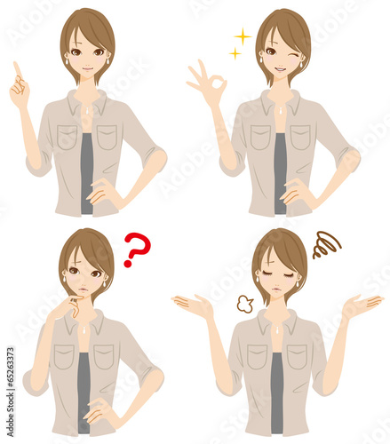 女性　表情