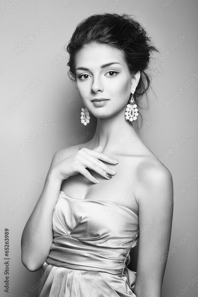 Portrait of young beautiful girl with brown hair Portrait of young beautiful girl with brown hair