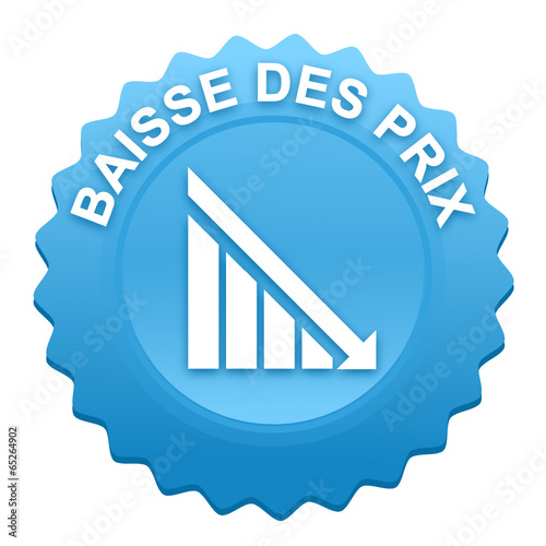 baisse des prix sur bouton web denté bleu