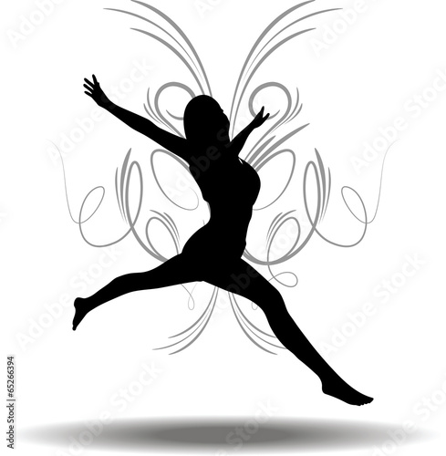 Funky Girl Silhouette