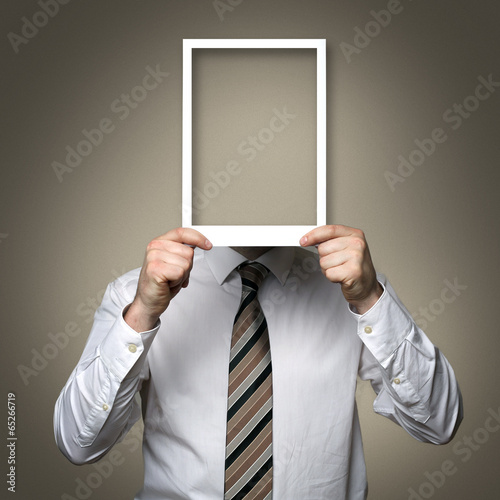 man with empty photo photo