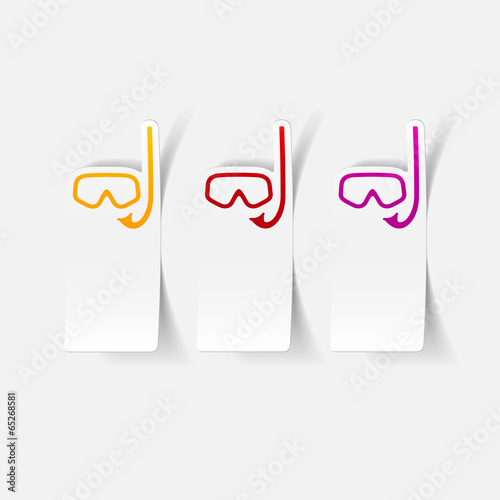 realistic design element: diving