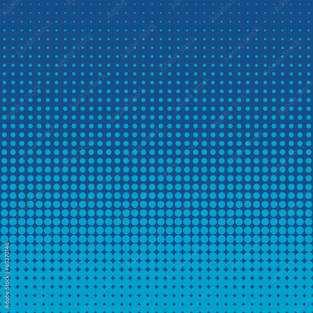 Vector halftone dots. Blue dots on blue background. Vector halftone dots. Blue dots on blue background.