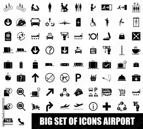 Set of icons airport