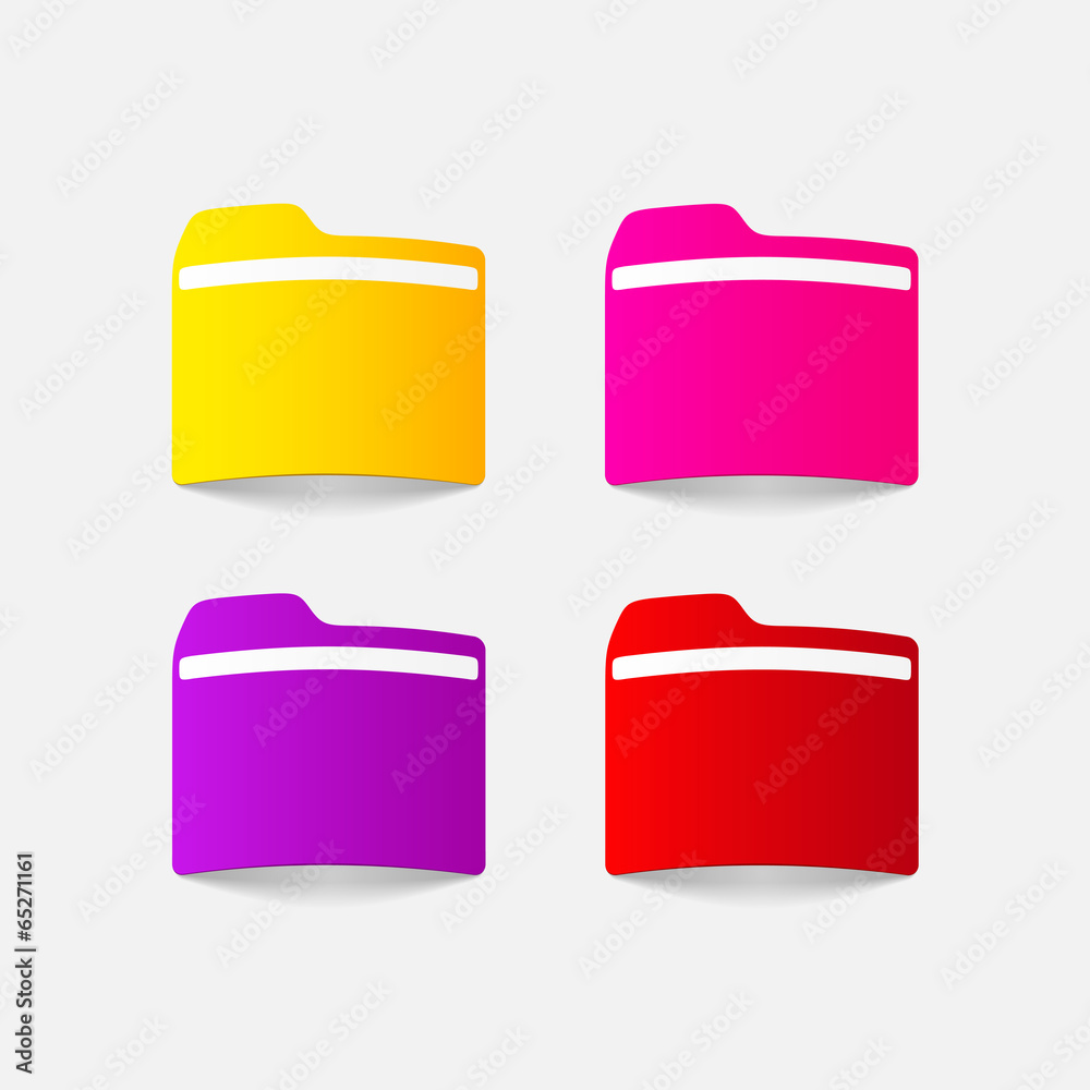 realistic design element: folder realistic design element: folder