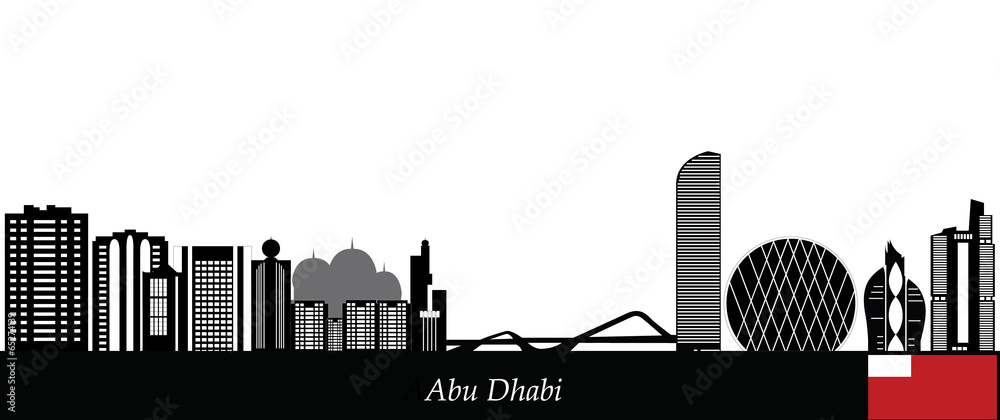 Fototapeta premium abu dhabi skyline