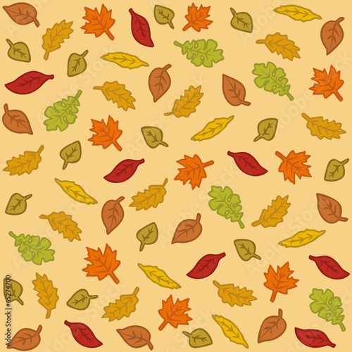 Colorful leaves pattern