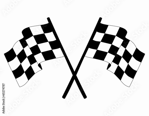 Checkered vector race flags