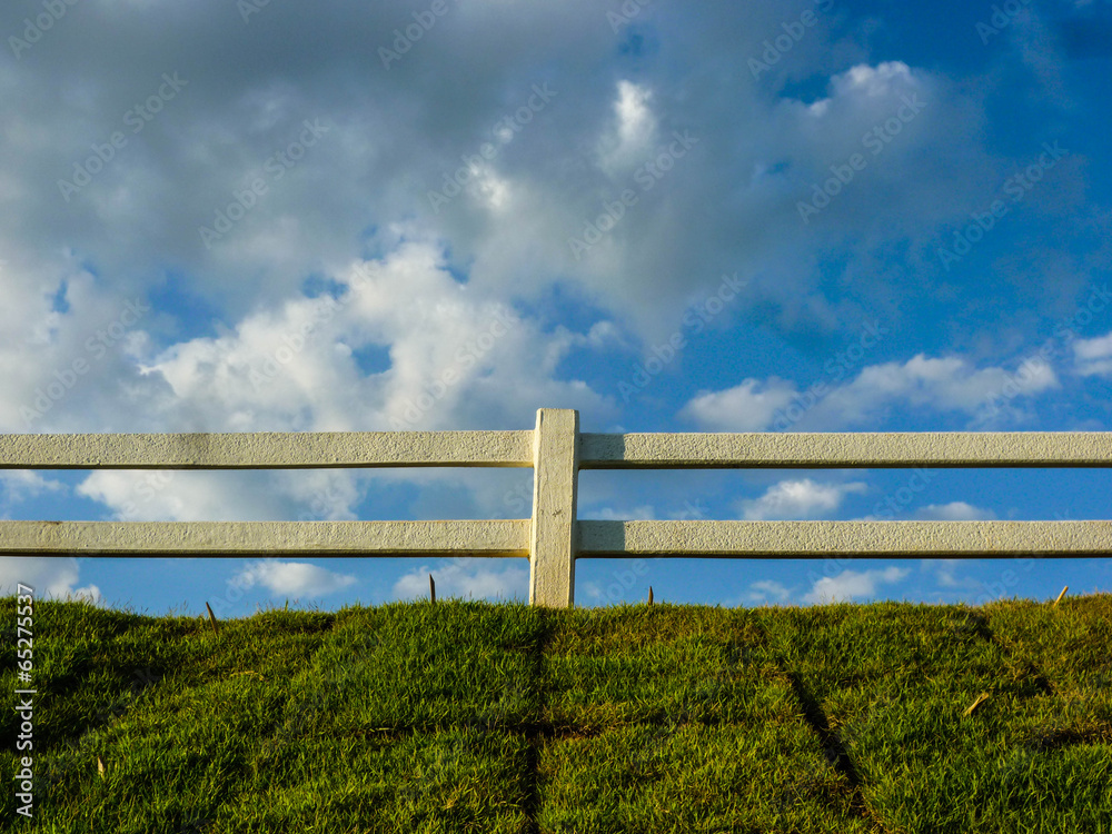 white fence