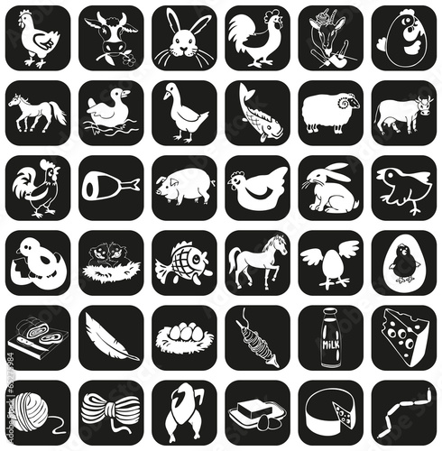 farm animals icons