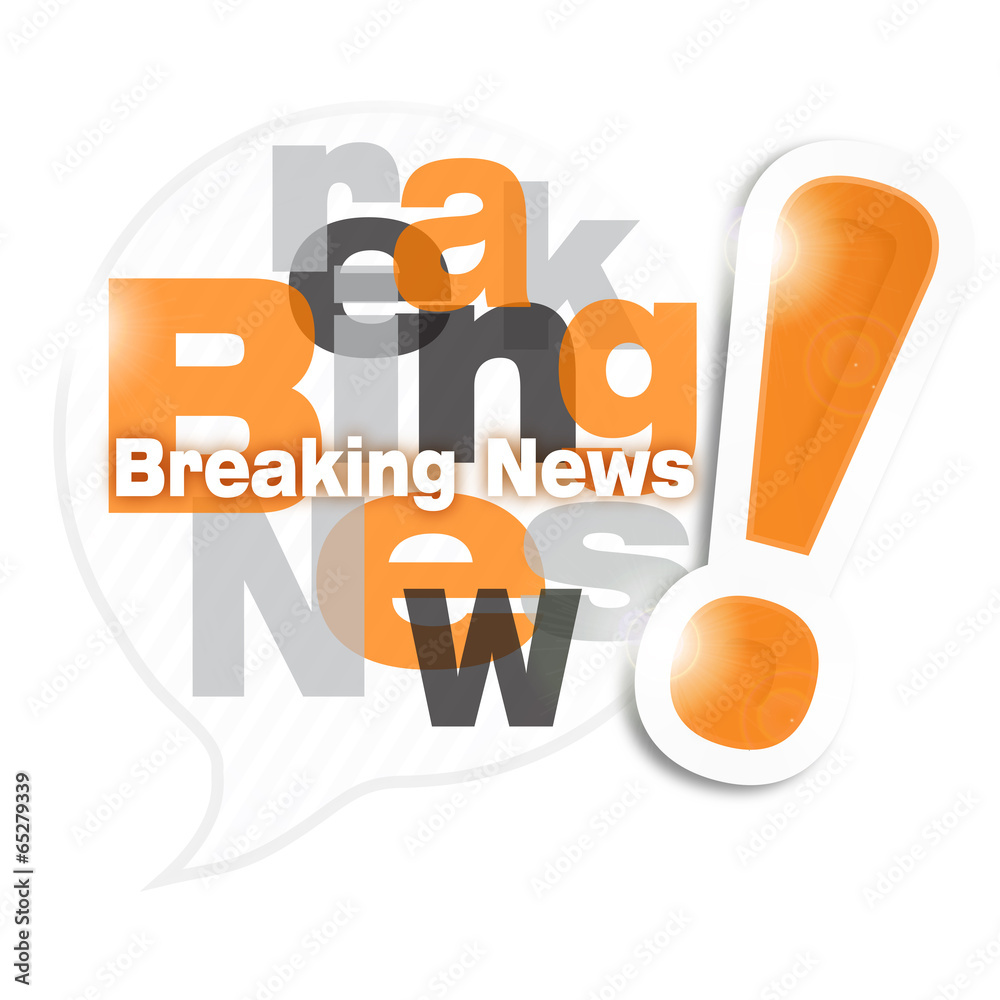 bulle mosaïque lettres : breaking news (cs5)