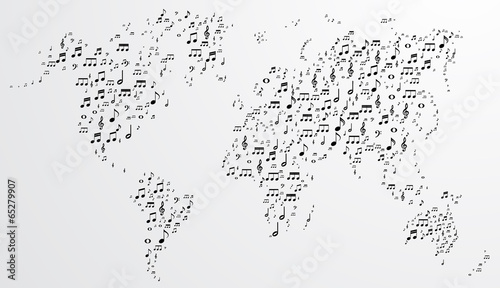 Abstract musical world background