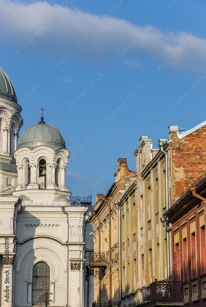 Kaunas St. Michael the Archangel church and old houses