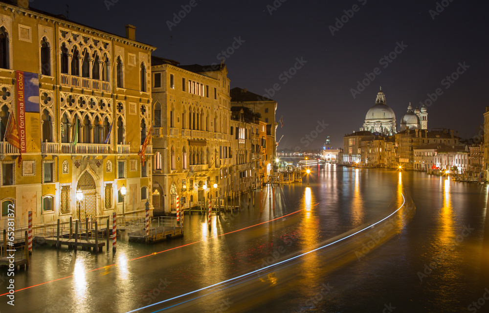Venice - Canal grande at night from Ponte Accademia