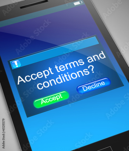 Terms and conditions concept.