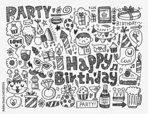 Doodle Birthday party background