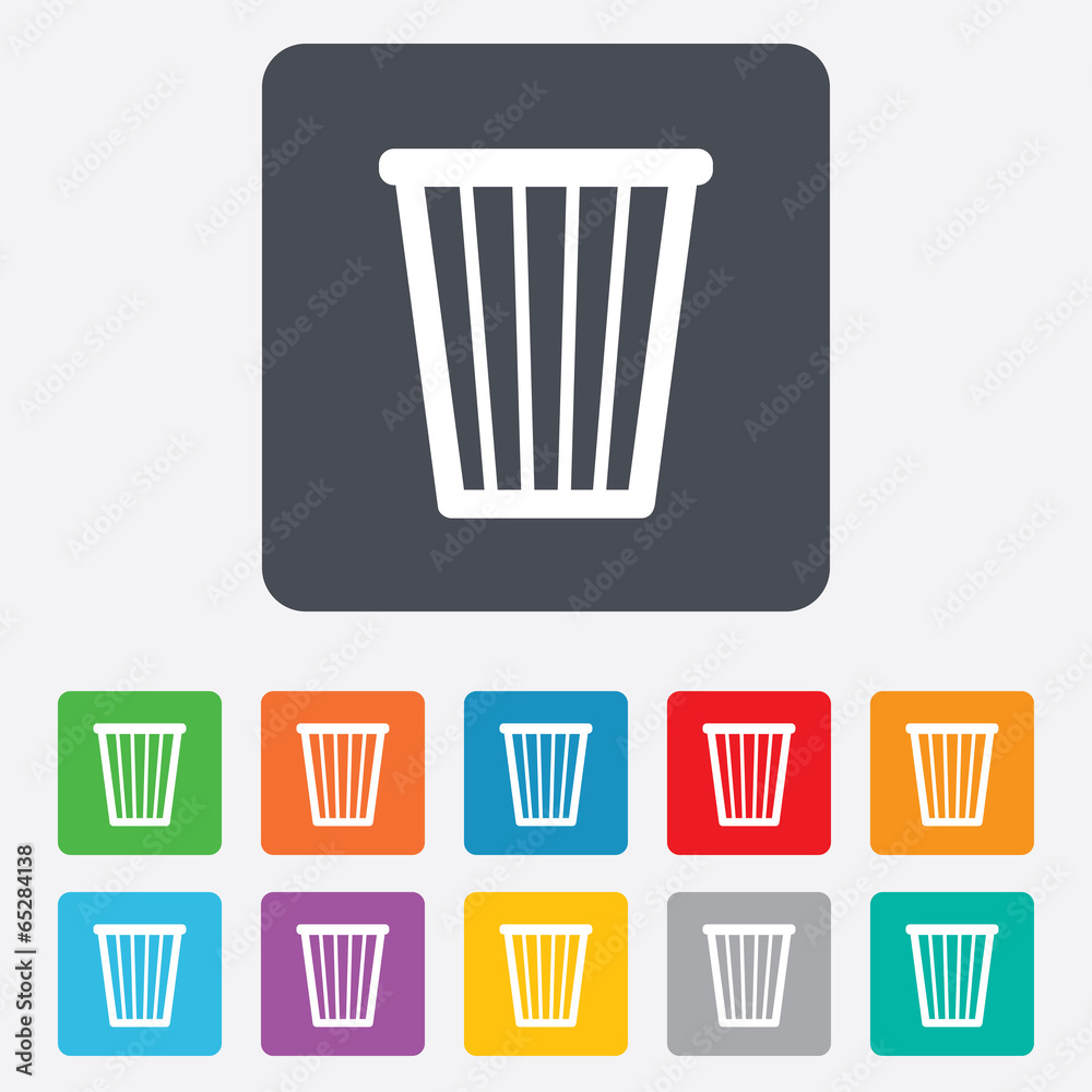 Recycle bin sign icon. Bin symbol.