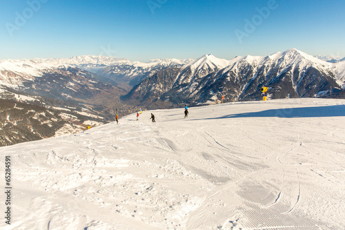 Cableway and chairlift in ski resort Bad Gastein in mountains