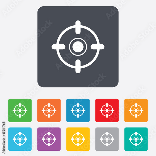 Crosshair sign icon. Target aim symbol.