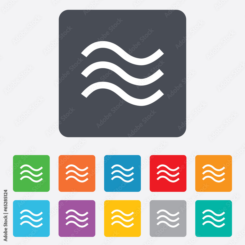 Water waves sign icon. Flood symbol. Water waves sign icon. Flood symbol.