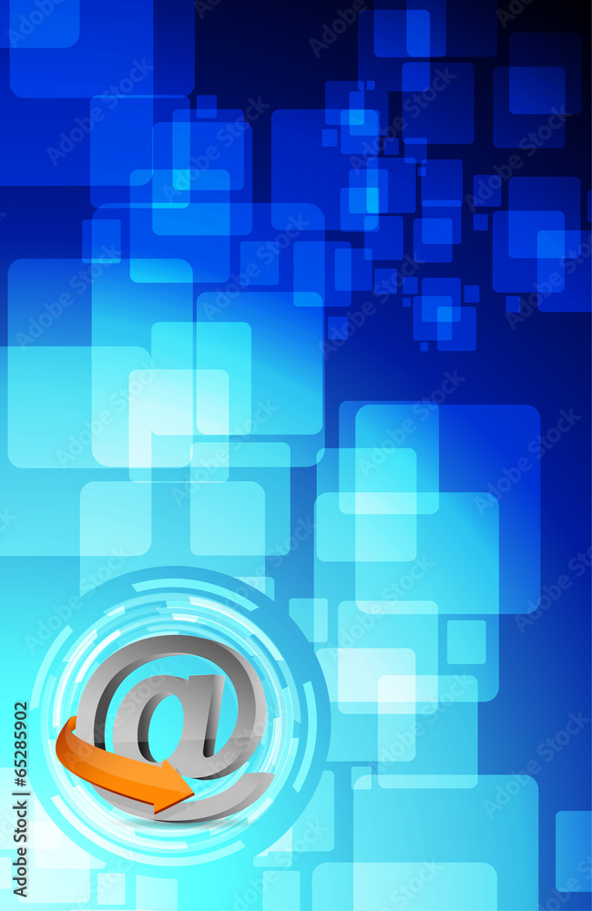 Obraz premium blue tech at symbol illustration design graphic background