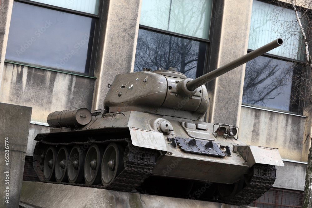 Monument of soviet tank