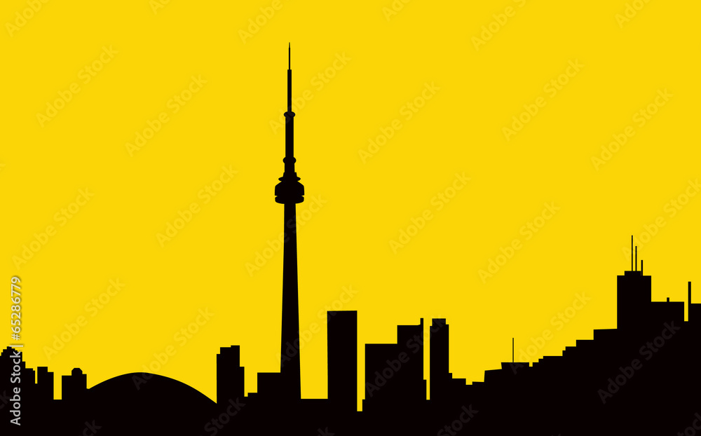 Toronto skyline at morning-vector
