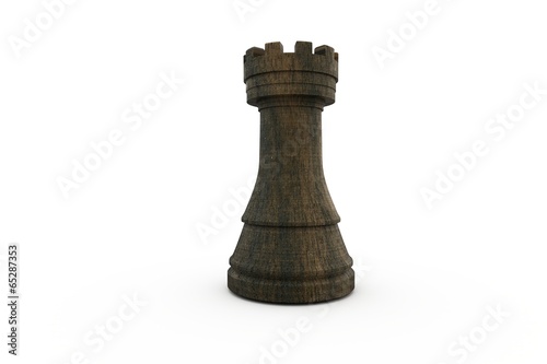 Black rook chess piece