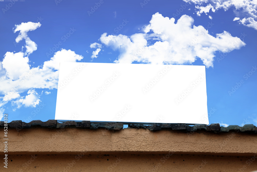 Fototapeta premium empty billboard with building