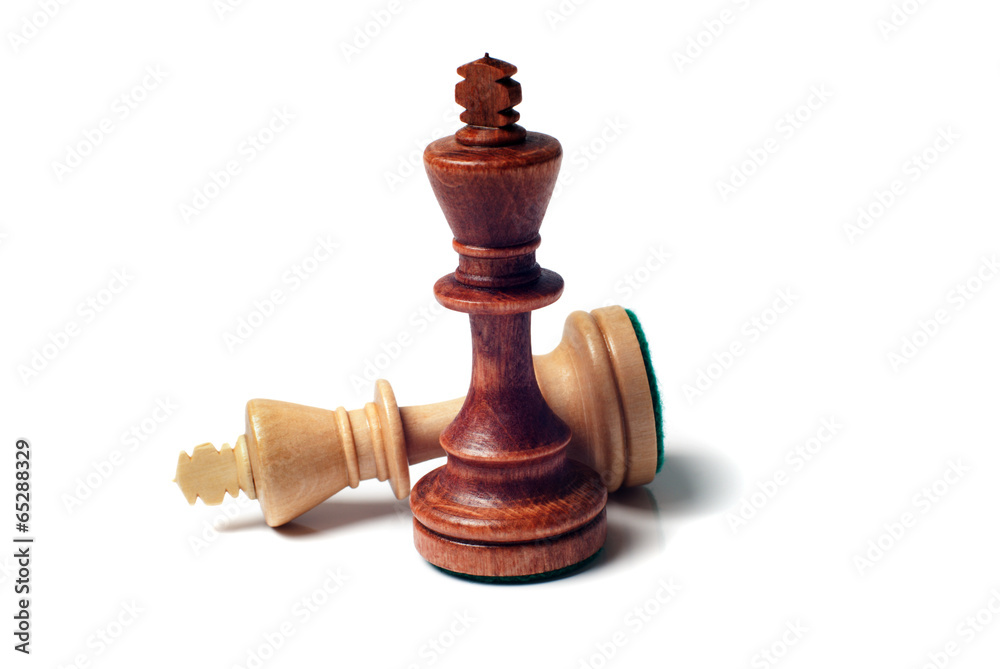 Two chess kings on a white background Two chess kings on a white background