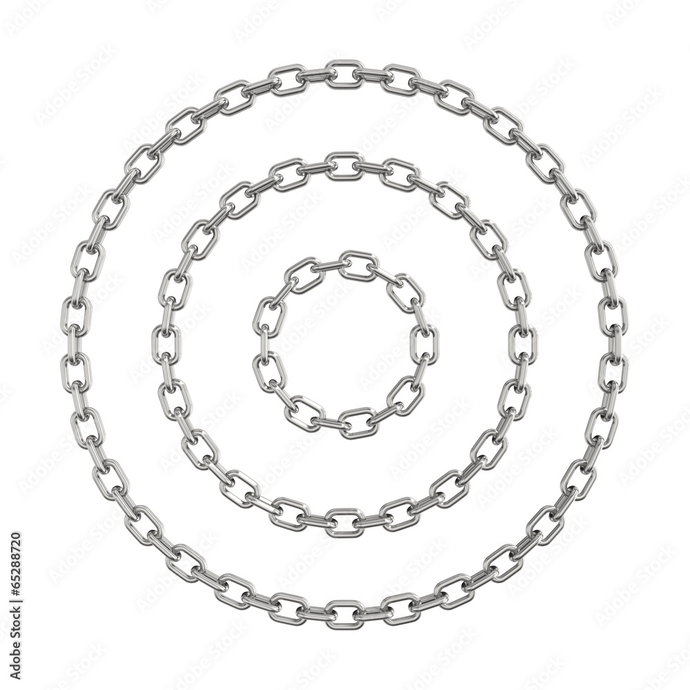 Chain circles isolated on a white background Chain circles isolated on a white background