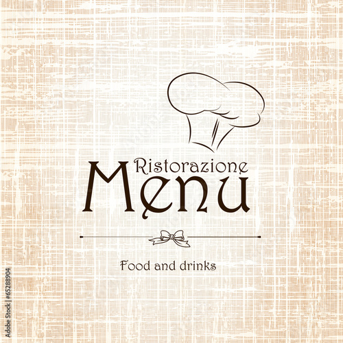 Restaurant menu