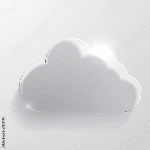Cloud glass icon.