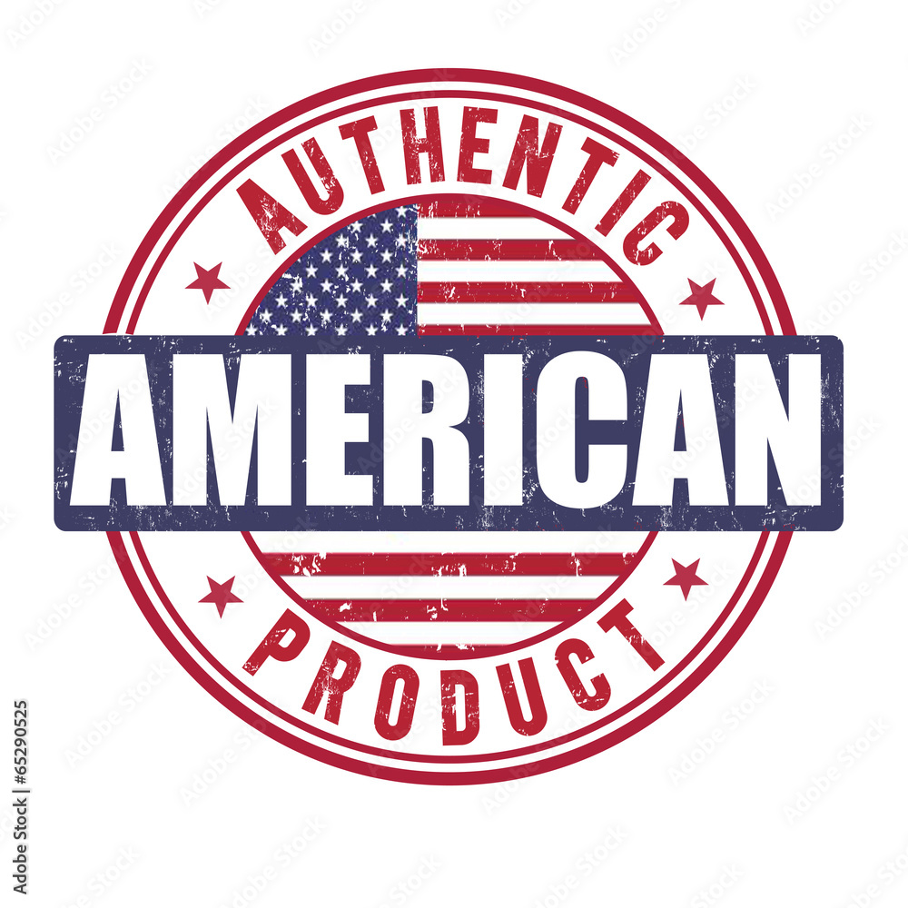 Authentic american product stamp Authentic american product stamp