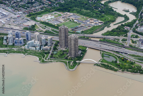 Photography Aerial view of downtown Toronto