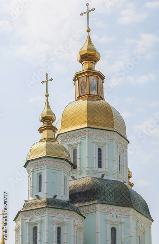 Cupolas of church in Kharkov.