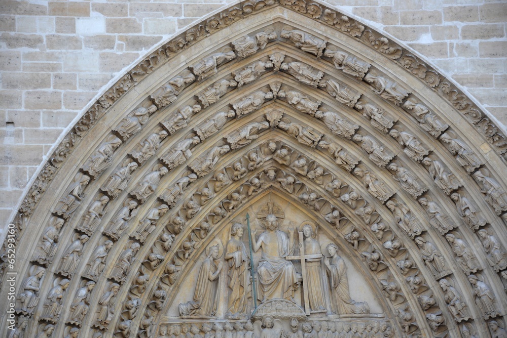 Detail of the Notre Dame in Paris