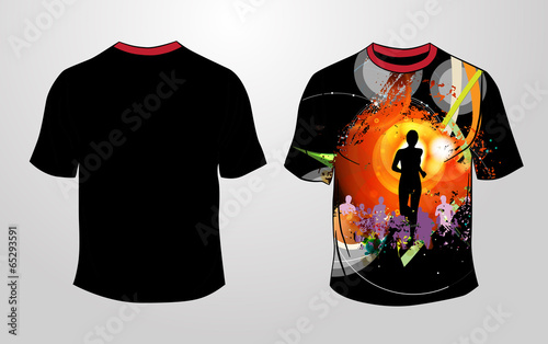 T-shirt with sport event illustration