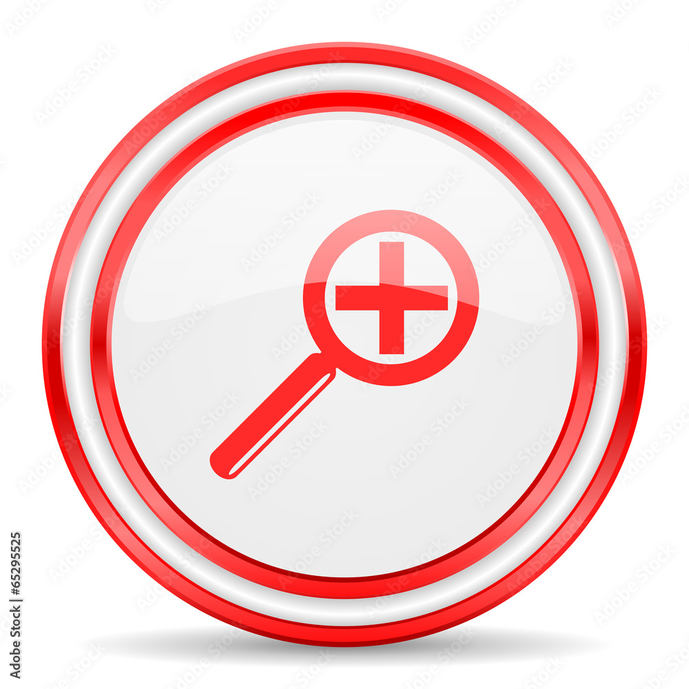 lens red white glossy web icon lens red white glossy web icon