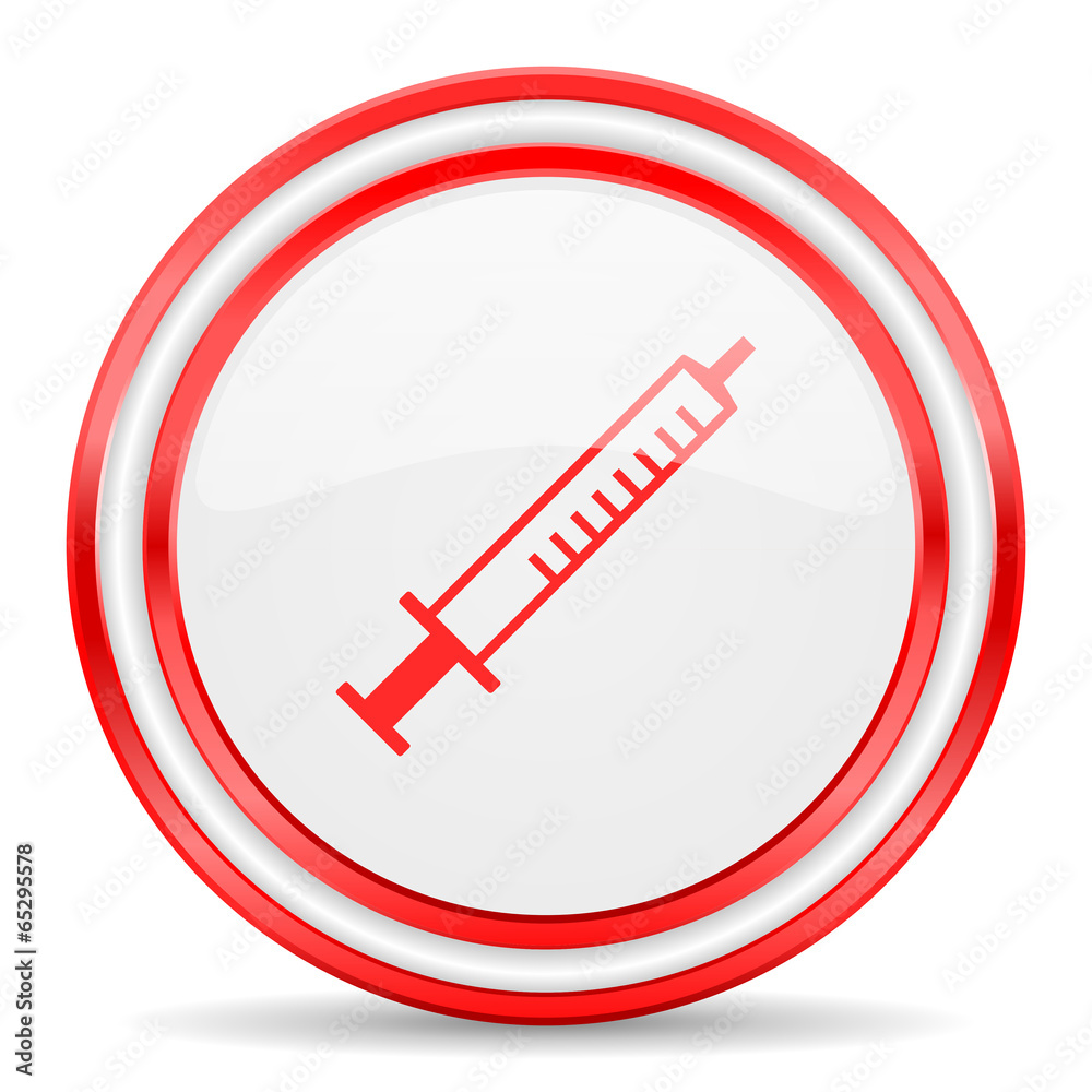 medicine red white glossy web icon medicine red white glossy web icon